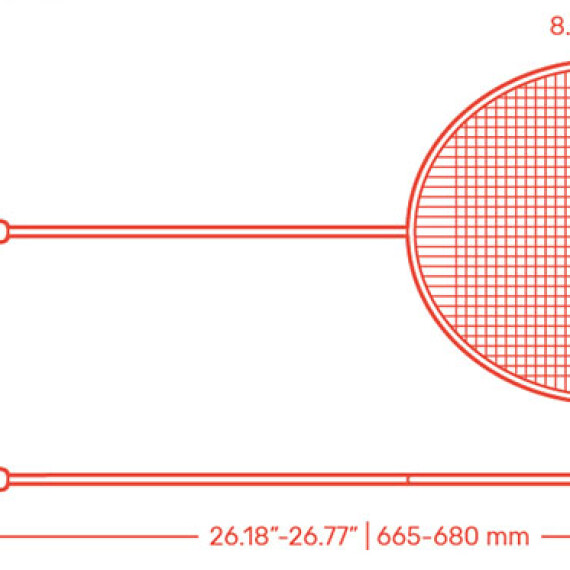Current standard badminton racket length