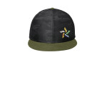 NE407 New Era Camo Flat Bill Snapback Cap