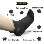 LONE STAR ULTRA-THICKNESS ANKLE SOCKS FOR MEN & WOMEN (BLACK/GOLD)