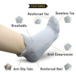 LONE STAR ULTRA-THICKNESS ANKLE SOCKS FOR MEN & WOMEN (GREY/GREY)