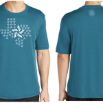 Unique Lone Star Logo Dry-fit Men T-shirts (Tropic Blue)
