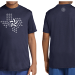 Unique Lone Star Logo Dry-fit Youth T-shirts (True Navy)