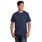 PC54 Port & Company Core Cotton Tee Edition Navy and Purple